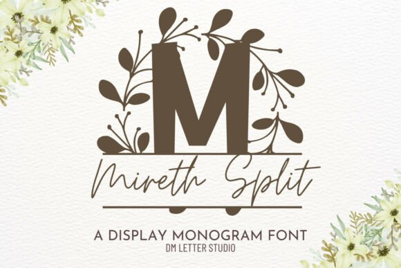 A Closer Look at the Mireth Split Monogram Typeface