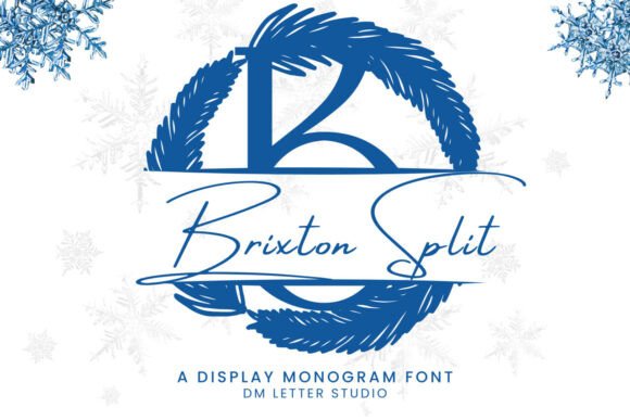 Brixton Split Monogram Font: A Display Typeface for Bold Digital Identities