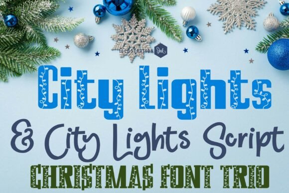Illuminate Your Designs with the City Lights Trio Font Collection