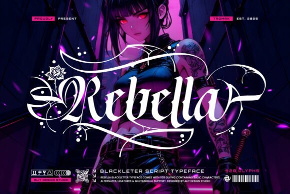 Rebella: The Blackletter Script Font for Commanding Digital Attention