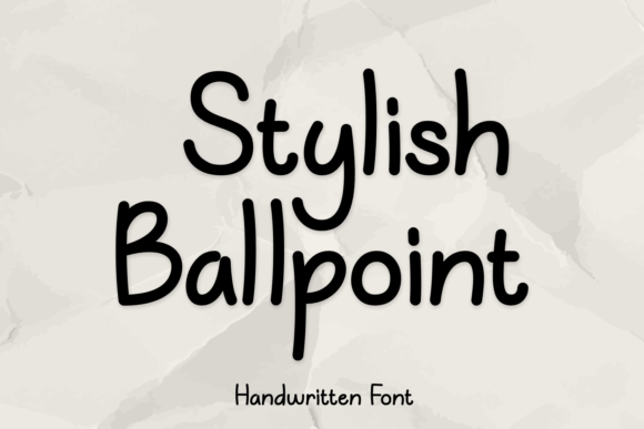 Stylish Ballpoint Font: A Creative Companion for Handmade Products